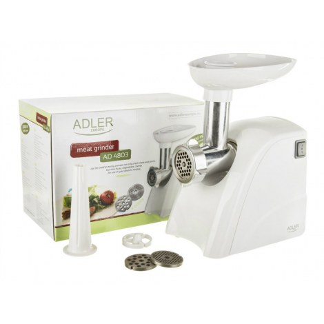 Adler AD 4803 Meat mincer, Power 800W, Bowl, Middle size sieve, Mince sieve, Poppy sieve, Plunger, Sausage filler Adler - 5